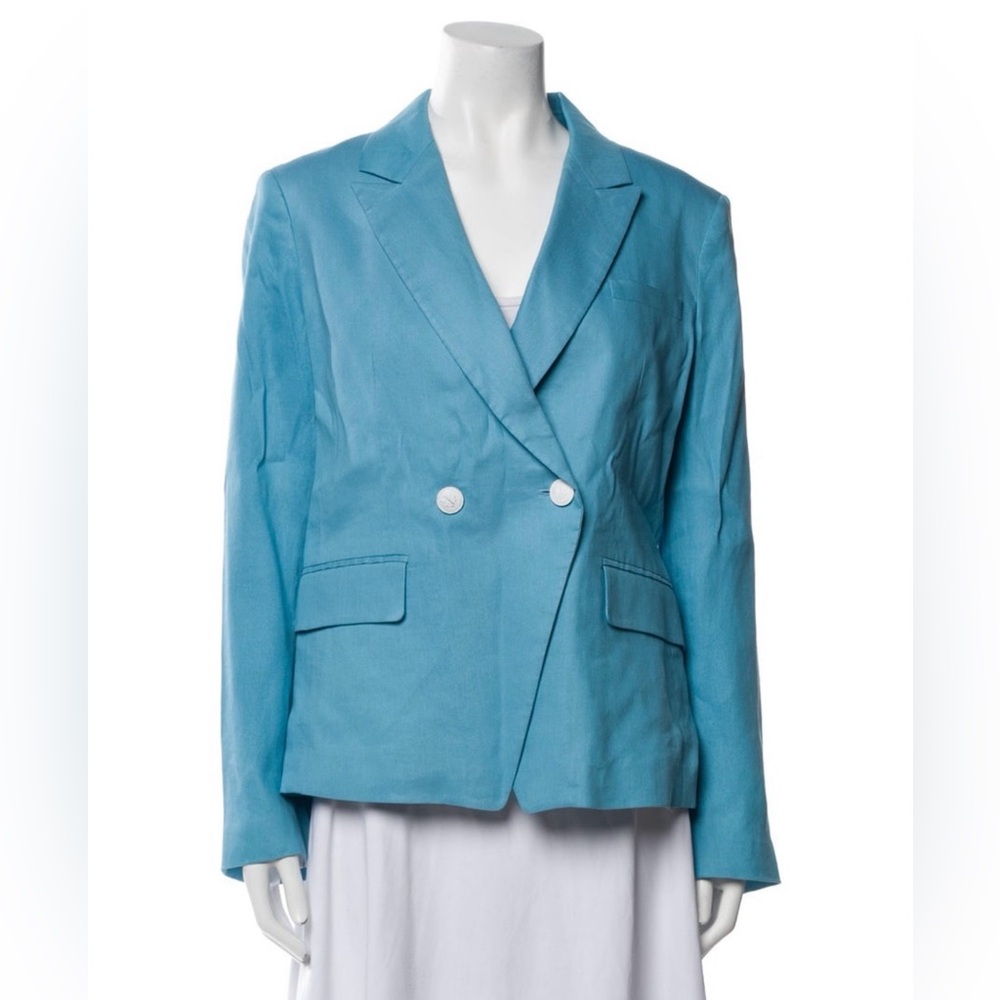 🔥🔥🔥Rag & Bone Blue Linen Wool Blazer Jacket